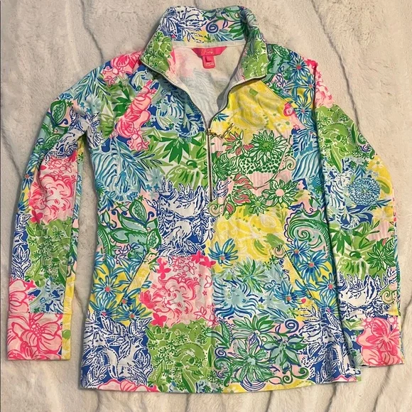 🦄HTF Lilly Pulitzer Skipper Popovers half-zip set of 7!!! 5XS+2S like new & NWT - Picture 5 of 11